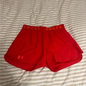 Under Armour Women's Bright Red Athletic Shorts